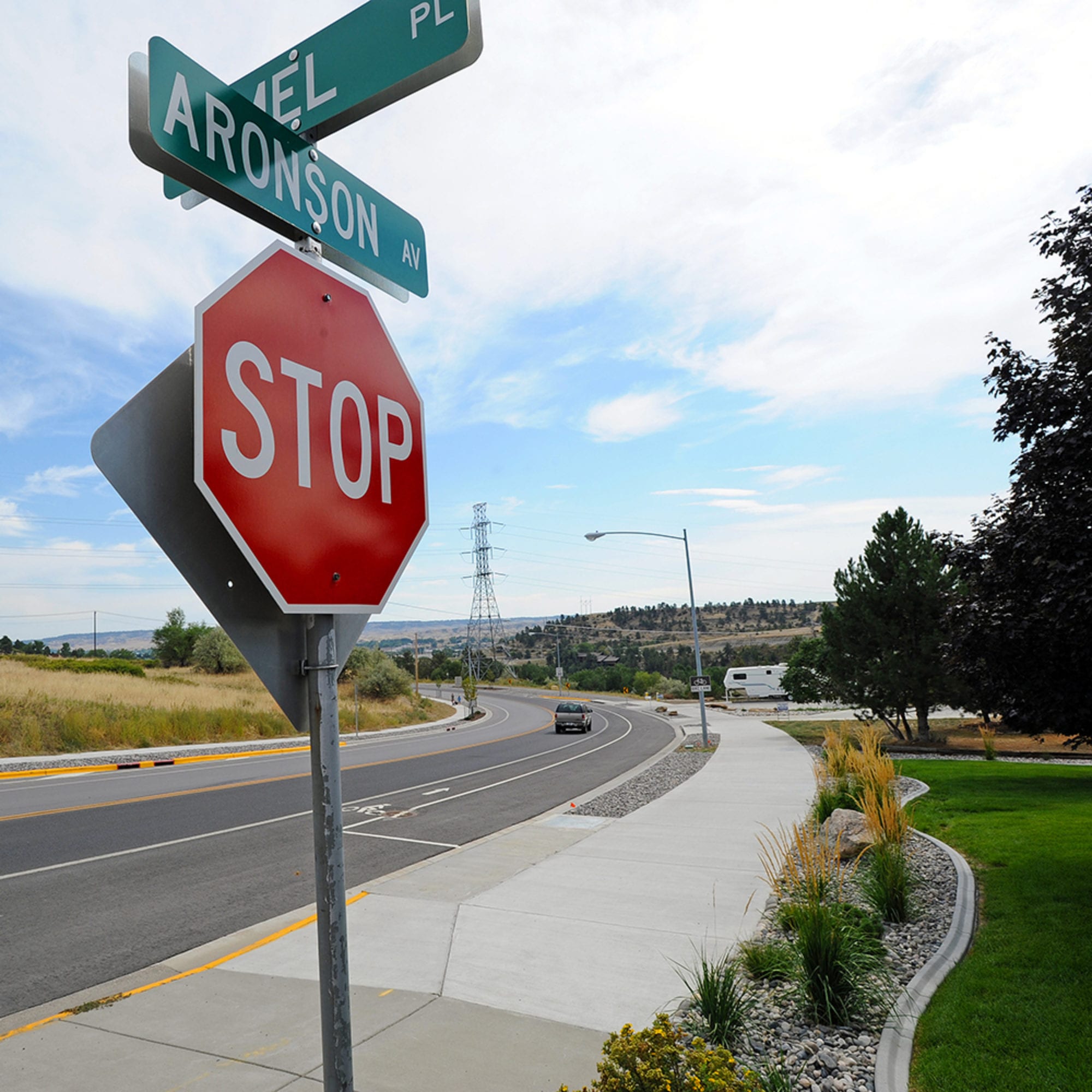Traffic Stop Sign Roadway