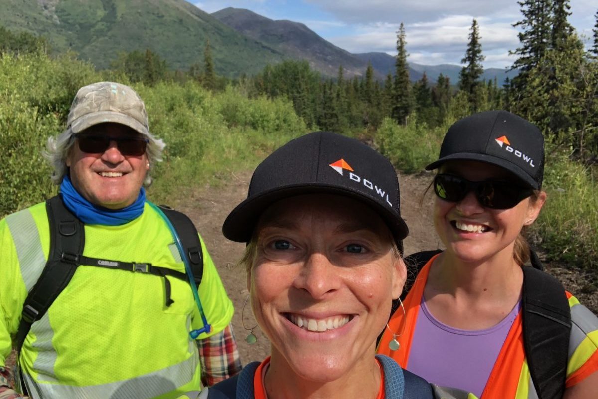 DOWL team members in the field